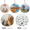 12 Pack Sublimation Ceramic Ornaments Sublimation Ornament Blanks Bulk Ceramic Discs Ornament for Heat Press Printing White Round Porcelain Ornament Personalized Xmas Tree Ornament (White)